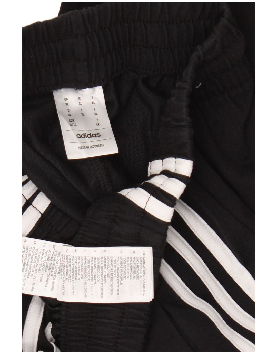 Adidas Mens Tracksuit Trousers XL Black Cotton