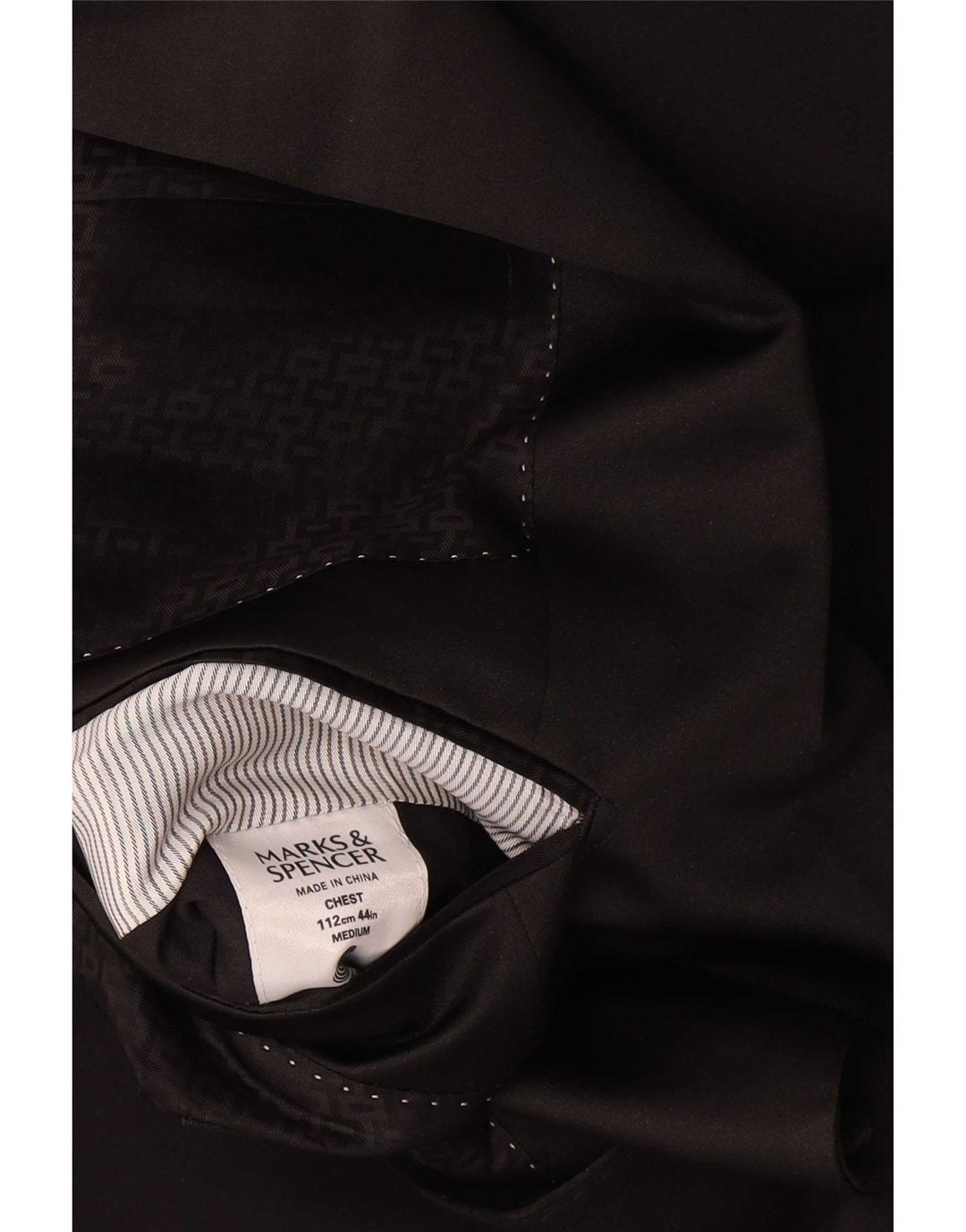 Marks & Spencer Mens 1 Button Blazer Jacket UK 44 XL Black New Wool