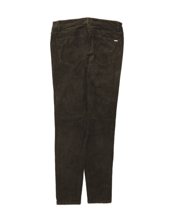 MASSIMO DUTTI Womens Slim Corduroy Trousers EU 40 Medium W30 L29 Khaki Vintage Massimo Dutti and Second-Hand Massimo Dutti from Messina Hembry 