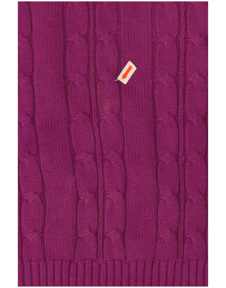 Marks & Spencer Mens Crew Neck Jumper Sweater Large Purple Cotton