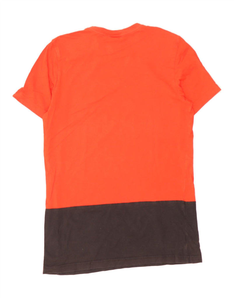 ADIDAS Mens Graphic T-Shirt Top Medium Red Colourblock Cotton Vintage Adidas and Second-Hand Adidas from Messina Hembry 