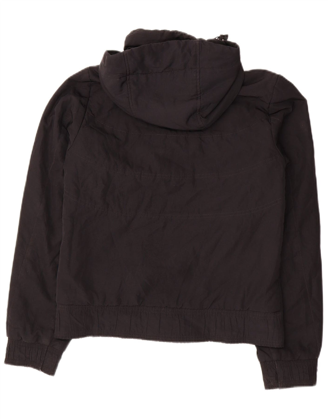 Nike Womens Hooded Windbreaker Jacket UK 10 Small Black Polyester