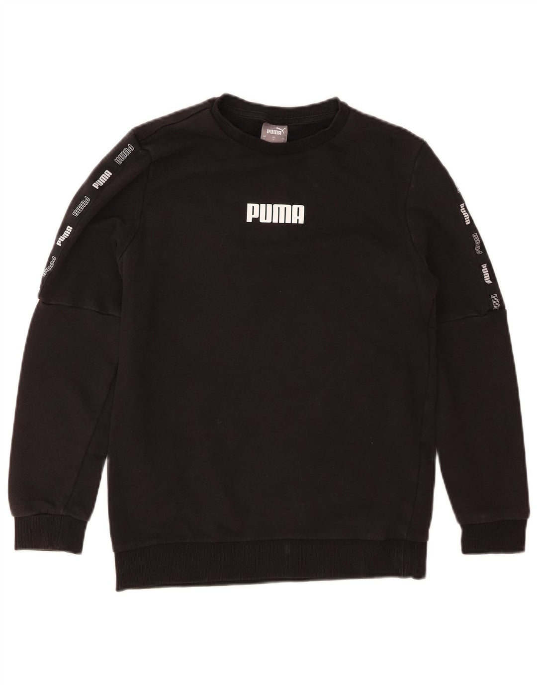 PUMA Mens Graphic Sweatshirt Jumper Small Black Cotton
