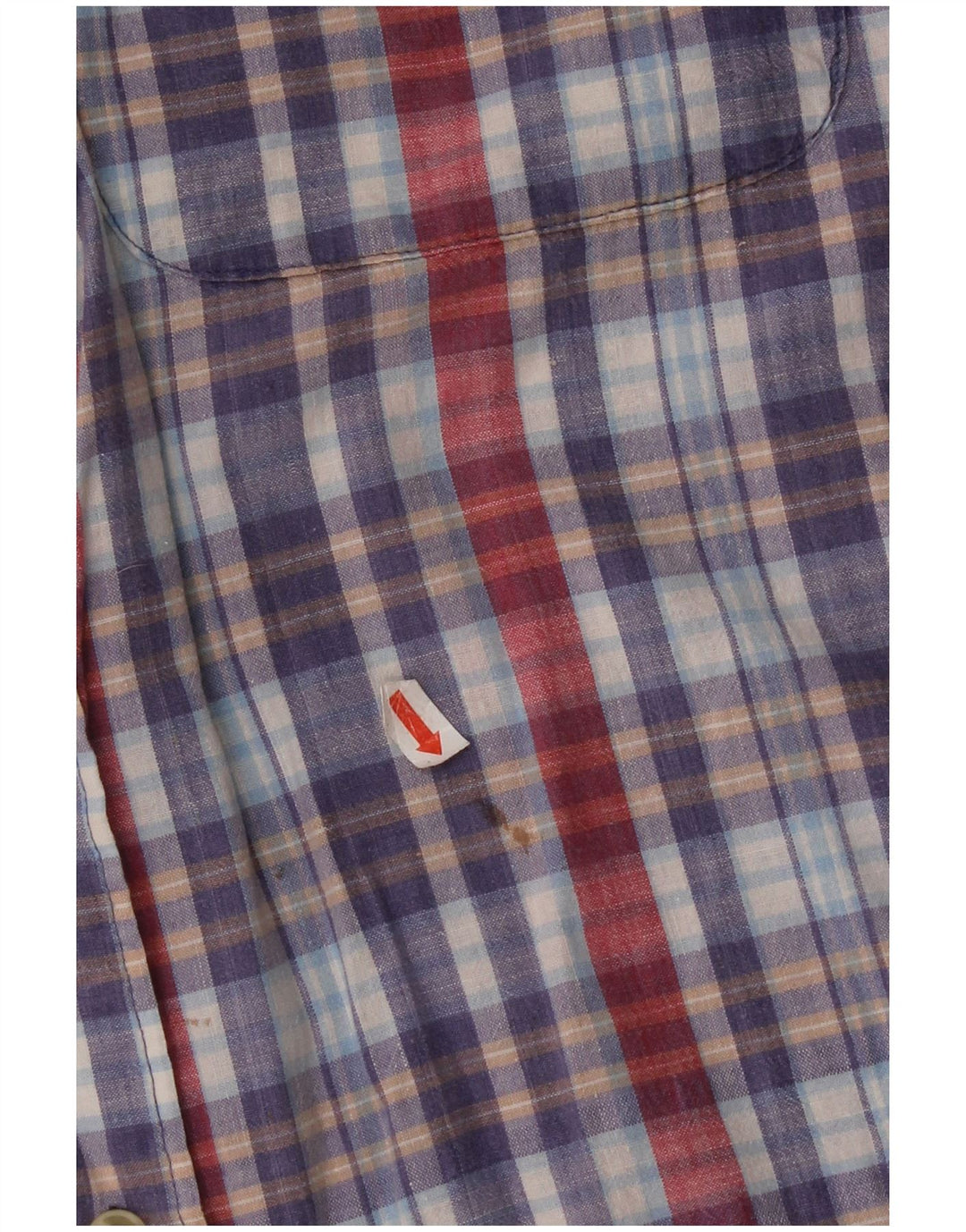 Fila Mens Short Sleeve Shirt Medium Multicoloured Check Cotton