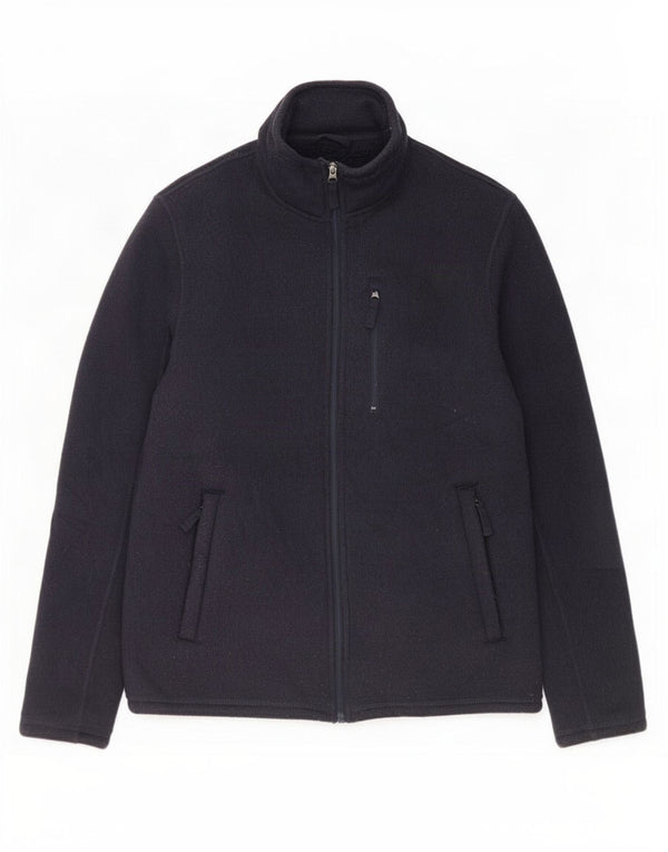 Marks & Spencer Mens Sherpa Tracksuit Top Jacket Medium Navy Blue Polyester