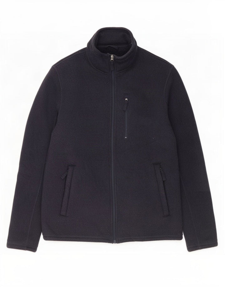 Marks & Spencer Mens Sherpa Tracksuit Top Jacket Medium Navy Blue Polyester