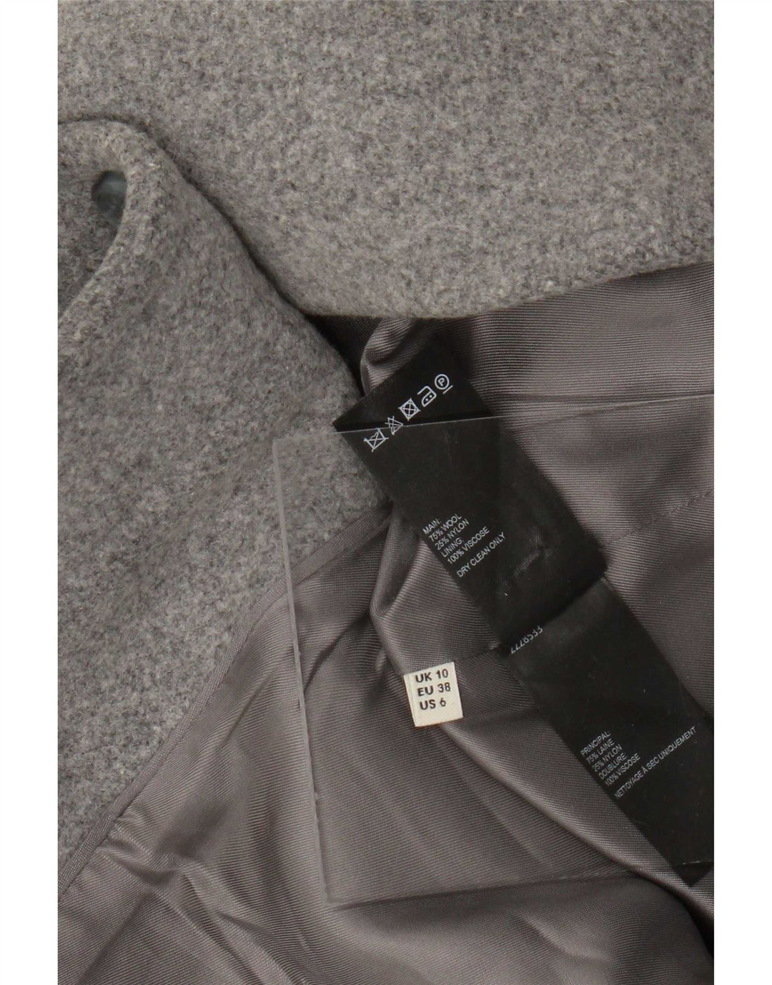 Whistles Womens Overcoat UK 10 Small Grey Wool