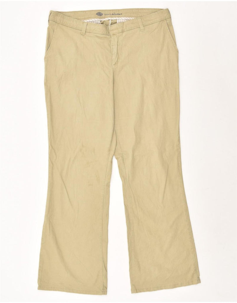 DICKIES Womens Slim Bootcut Chino Trousers US 14 XL W36 L31 Beige Cotton | Vintage Dickies | Thrift | Second-Hand Dickies | Used Clothing | Messina Hembry 