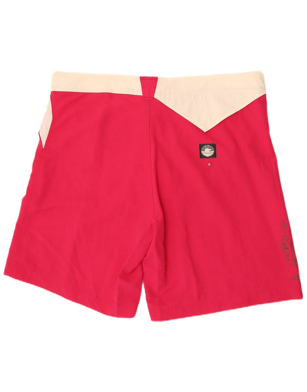Puma Mens Graphic Swimming Shorts 2XL  Pink Colourblock Nylon