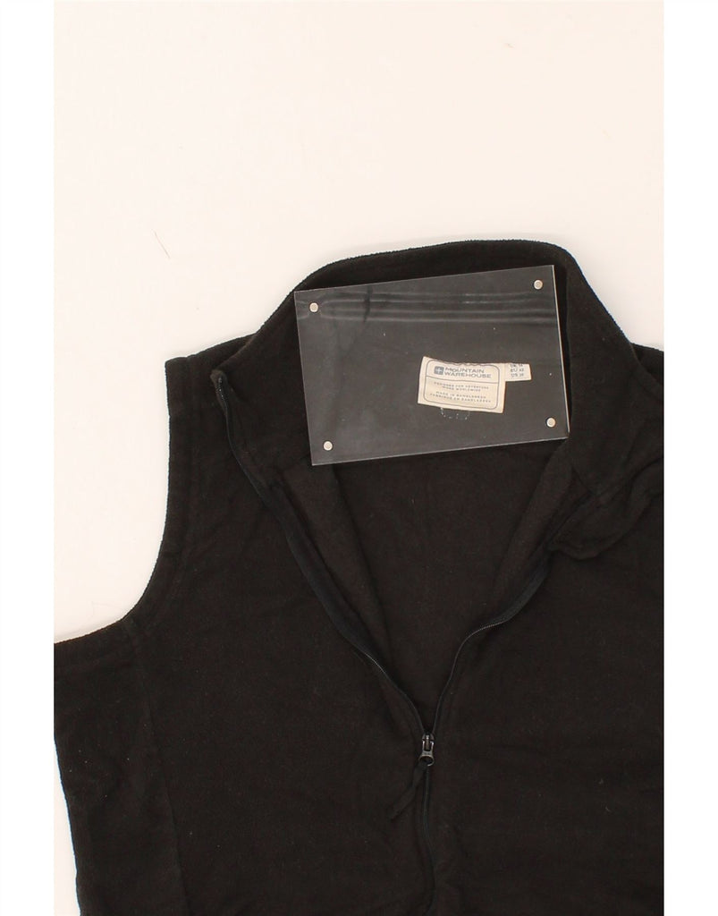 MOUNTAIN WAREHOUSE Womens Fleece Gilet UK 14 Medium Black Polyester Vintage Mountain Warehouse and Second-Hand Mountain Warehouse from Messina Hembry 