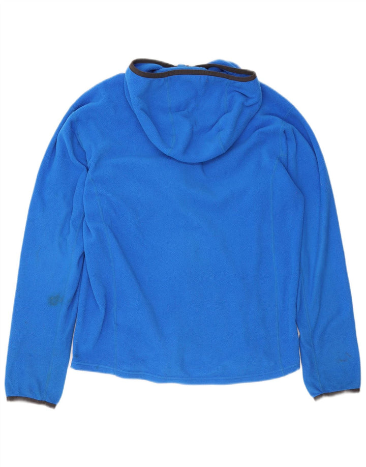 Helly Hansen Womens Hooded Fleece Jacket UK 14 Medium Blue Polyester
