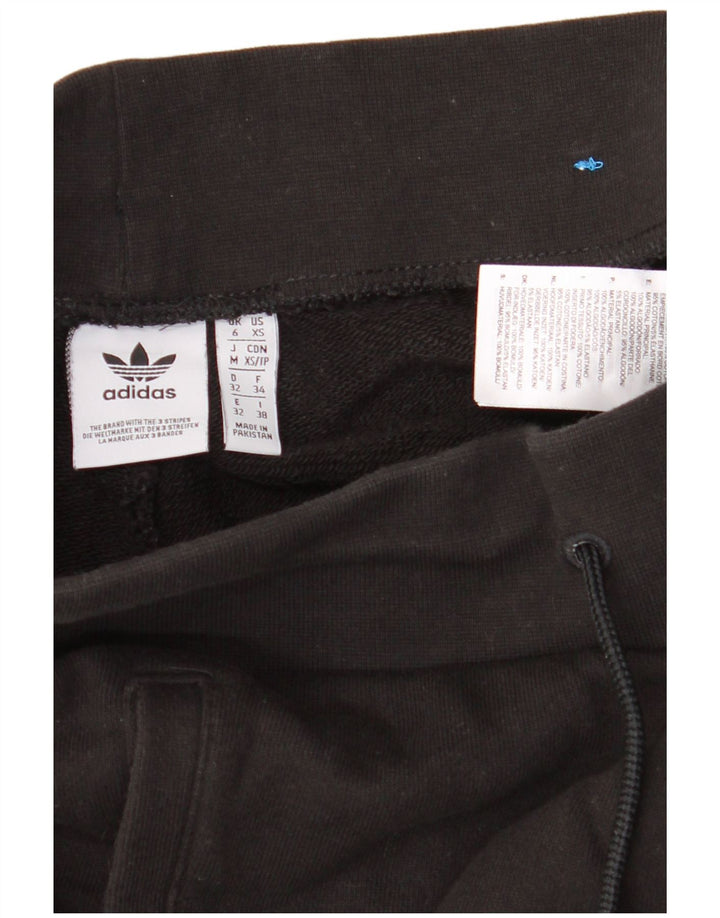 ADIDAS Womens Tracksuit Trousers Joggers UK 6 XS Black Cotton