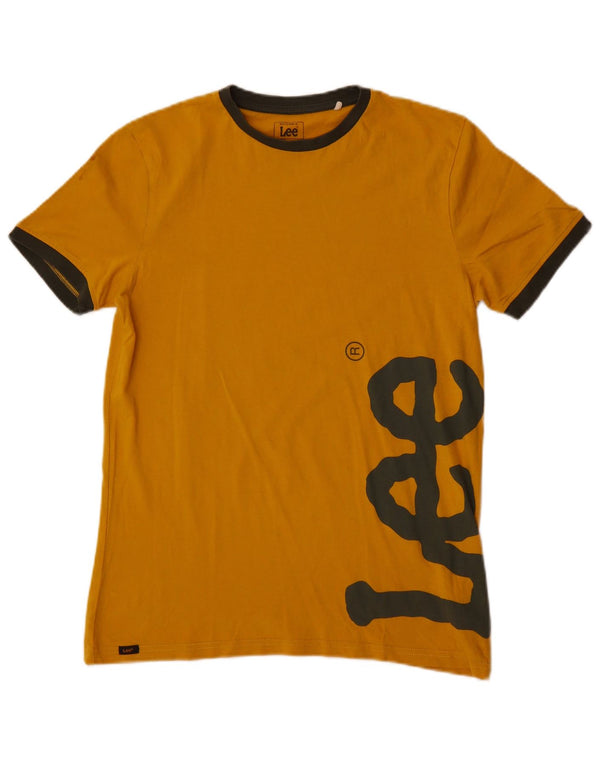 Lee Boys Regular Fit Graphic T-Shirt Top 15-16 Years Yellow Cotton