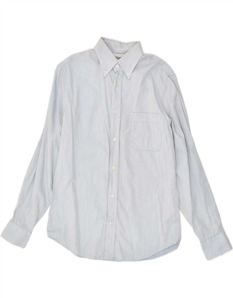 TRUSSARDI Mens Shirt Medium Blue Cotton | Vintage Trussardi | Thrift | Second-Hand Trussardi | Used Clothing | Messina Hembry 