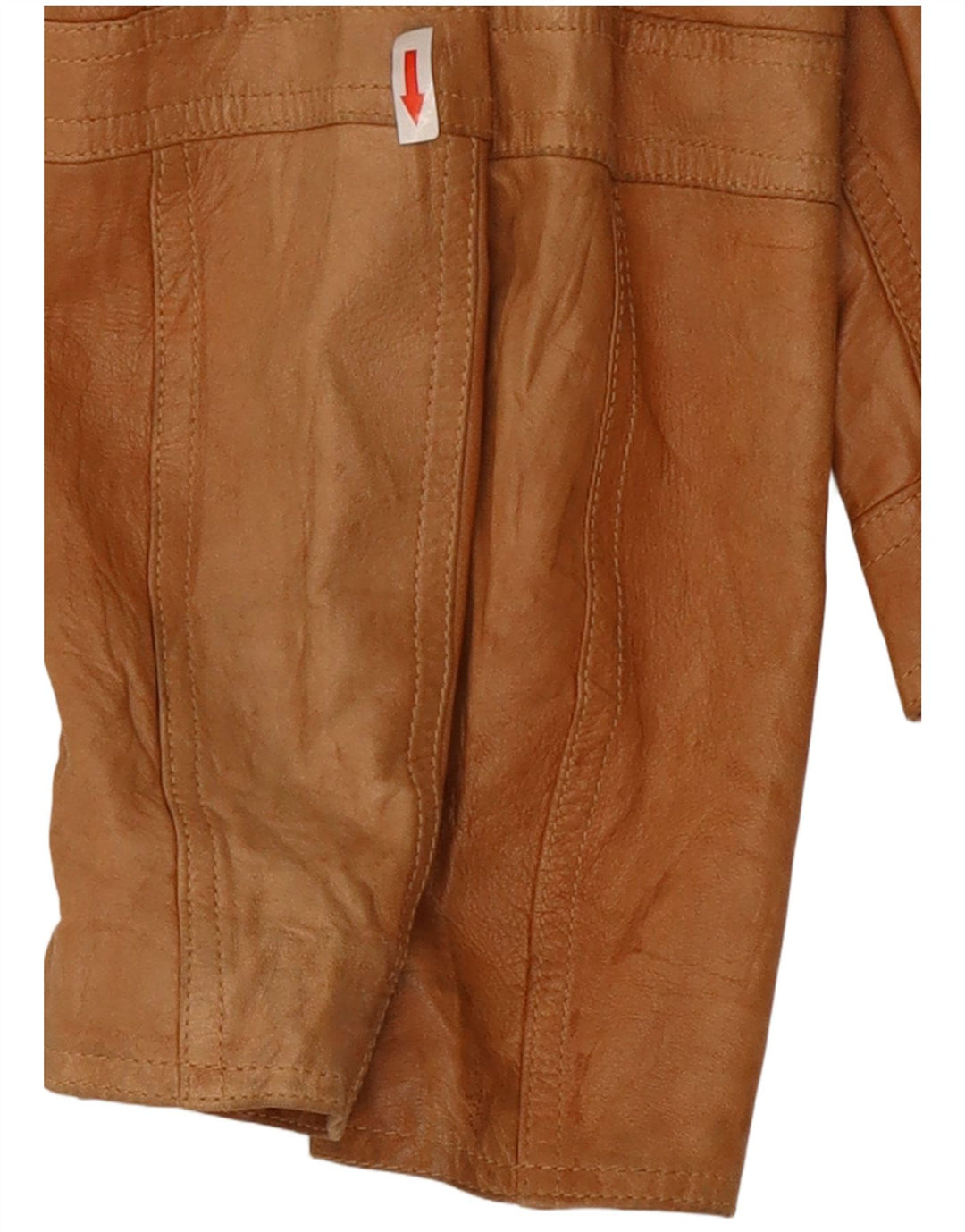 XETRA Womens Leather Biker Jacket UK 8 Small Beige