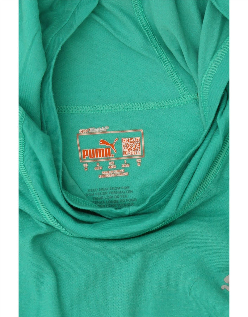 PUMA Womens Hooded Top Long Sleeve UK 12 Medium Green Nylon Vintage Puma and Second-Hand Puma from Messina Hembry 