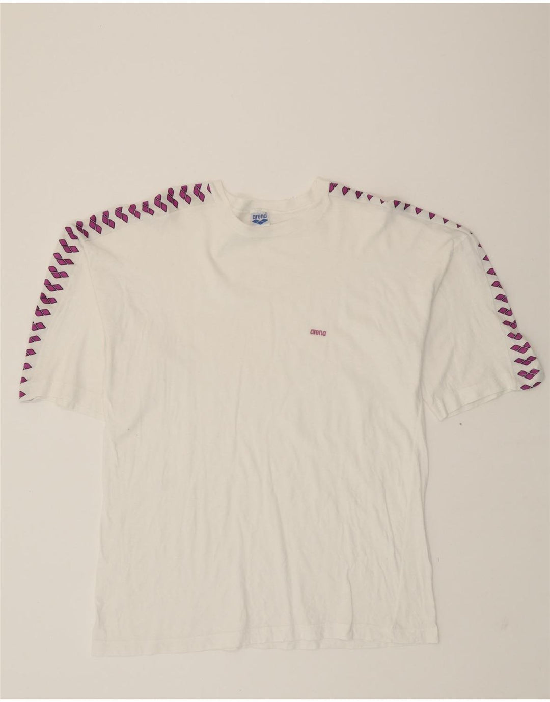 ARENA Mens T-Shirt Top Large White Vintage Arena and Second-Hand Arena from Messina Hembry 