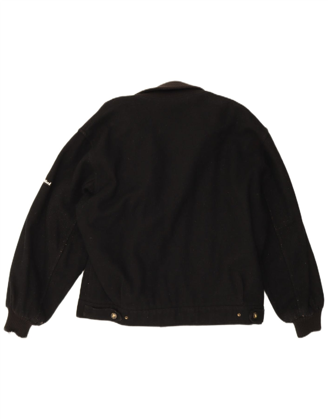 Ivy Oxford Mens Bomber Jacket UK 42 XL Black Wool