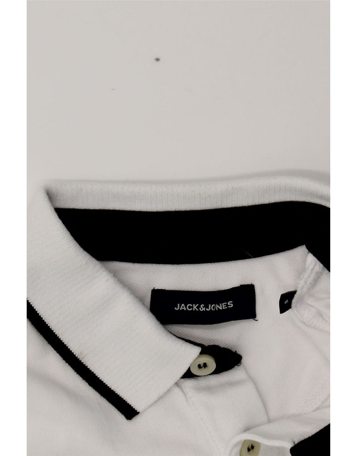JACK & JONES Mens Polo Shirt Small White Vintage Jack & Jones and Second-Hand Jack & Jones from Messina Hembry 