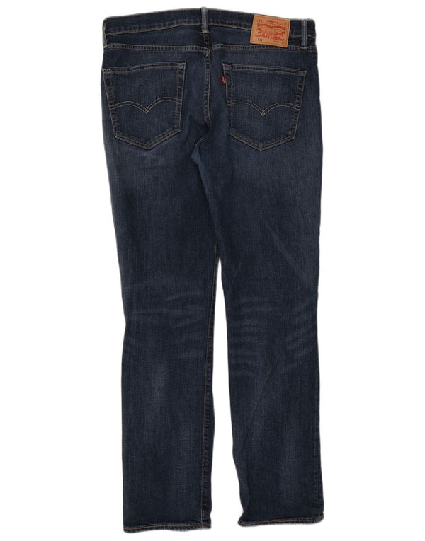 Levi's Mens 511 Slim Jeans W36 L32 Navy Blue Cotton