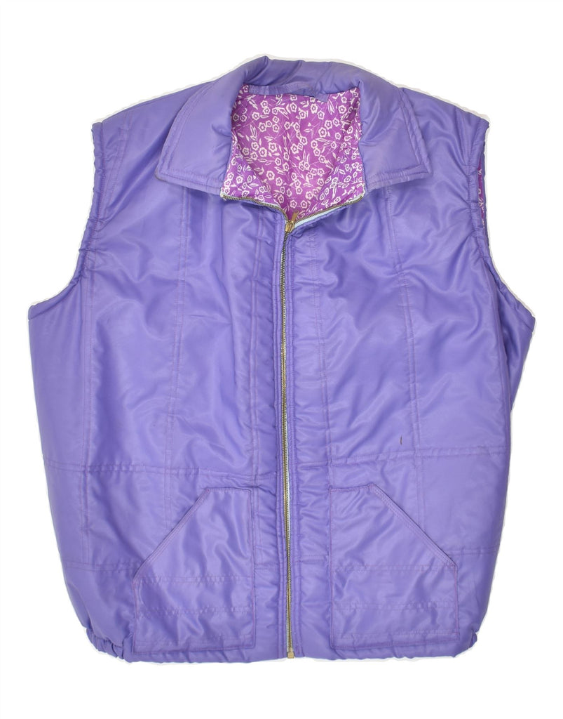 VINTAGE Womens Gilet UK 16 Large Purple | Vintage Vintage | Thrift | Second-Hand Vintage | Used Clothing | Messina Hembry 