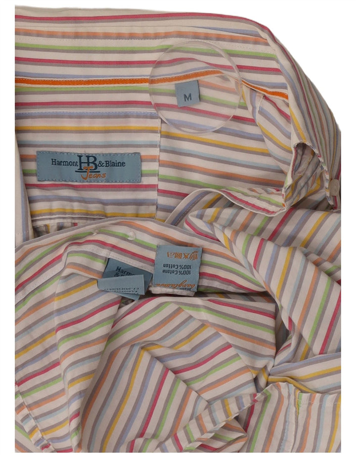 Harmont & Blaine Mens Shirt Medium Multicoloured Striped Cotton