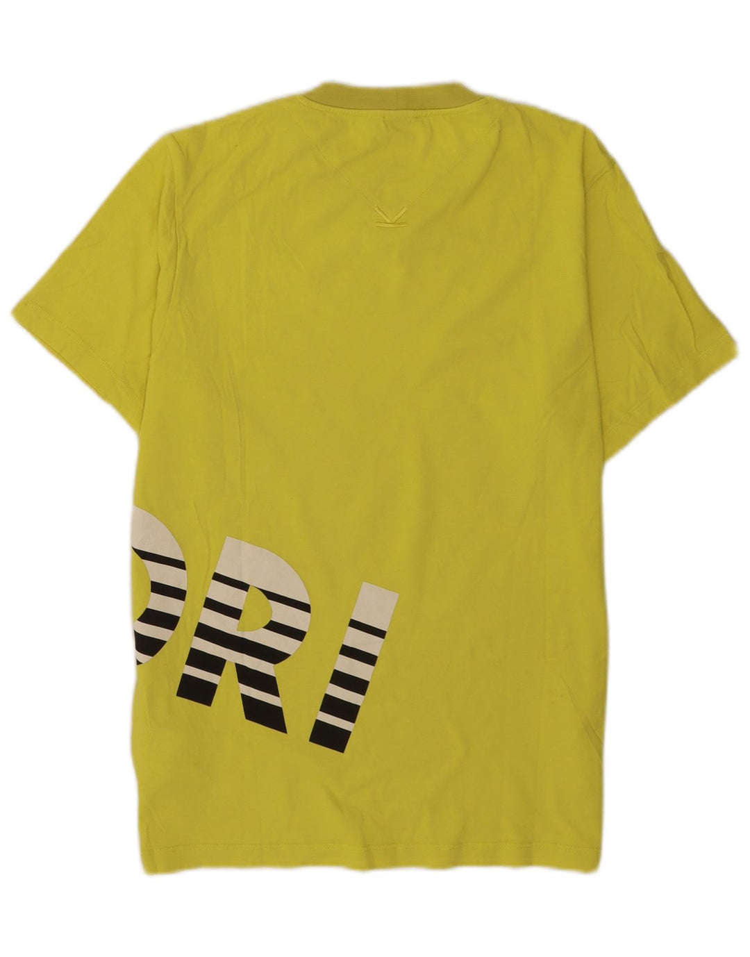 Kenzo Mens Graphic T-Shirt Top Medium Yellow Cotton