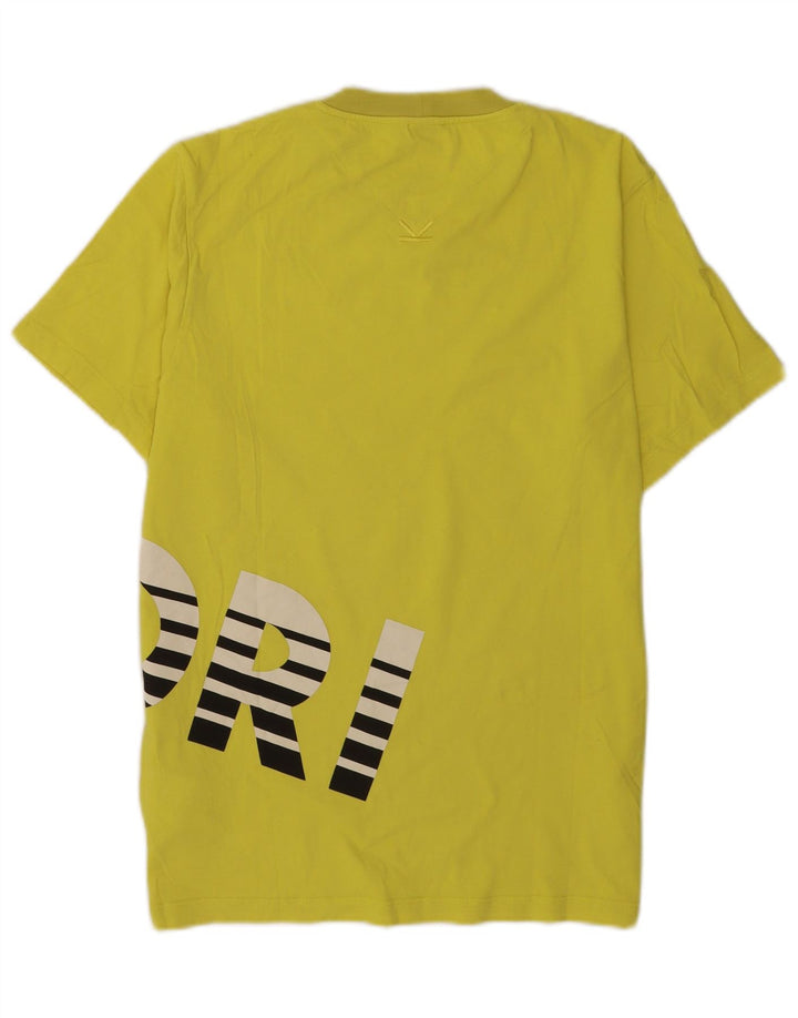 Kenzo Mens Graphic T-Shirt Top Medium Yellow Cotton