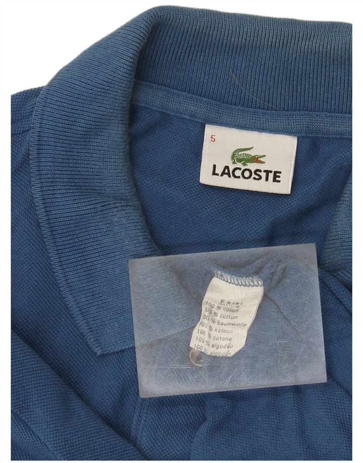 Lacoste Mens Polo Shirt Size 5 Large Blue Cotton