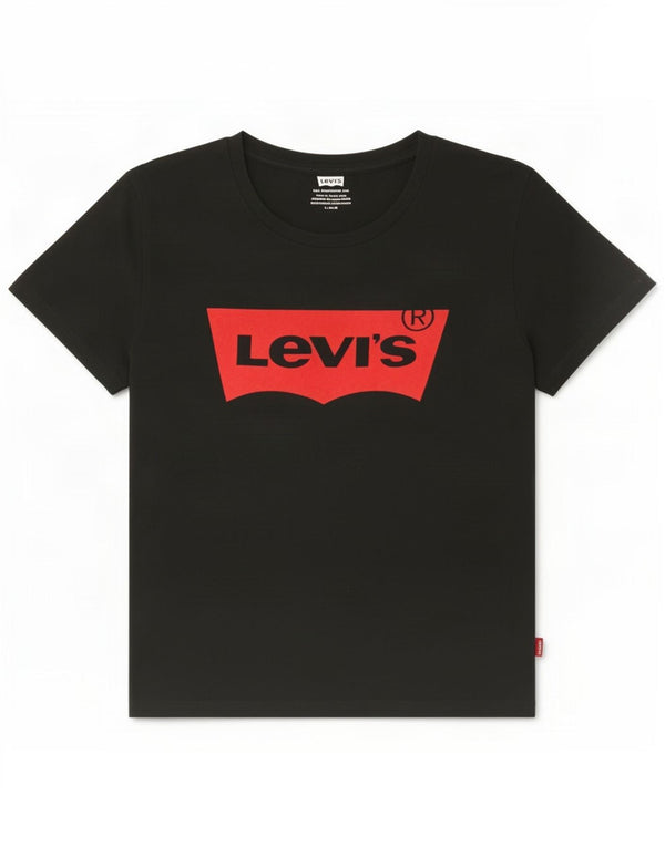 Levi's Womens Graphic T-Shirt Top UK 14 Large Black