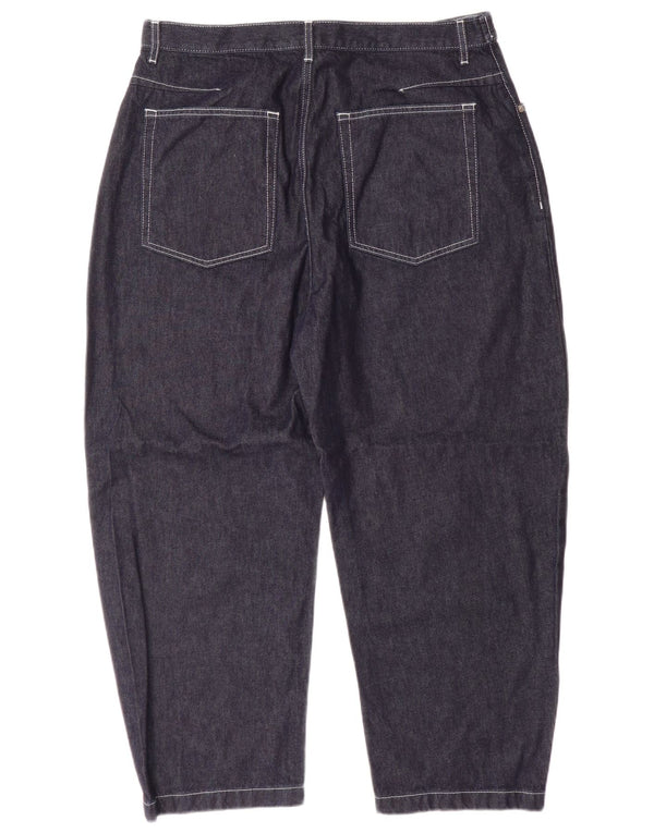 Topshop Womens Regular Fit Tapered Jeans W36 L26 Navy Blue Cotton