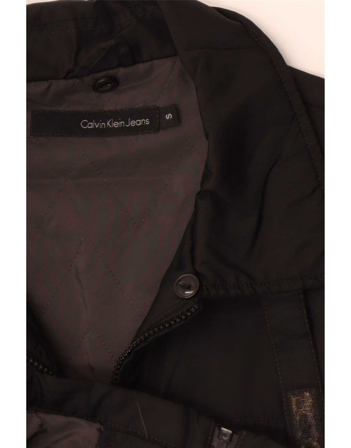 Calvin Klein Jeans Mens Bomber Jacket UK 36 Small Black
