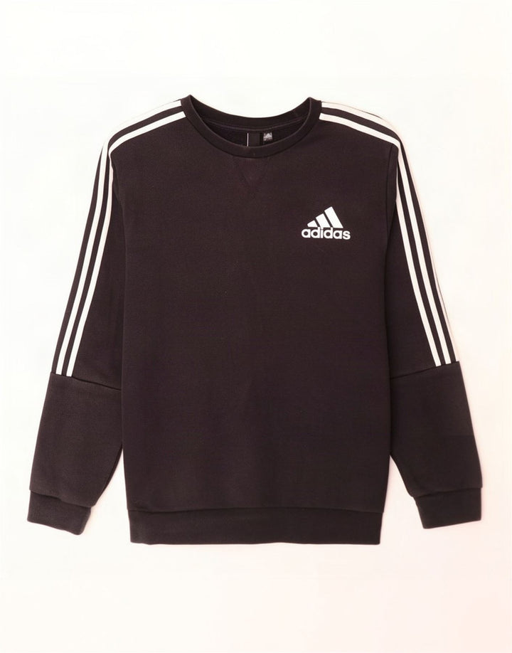 Adidas Mens Sweatshirt Jumper Large Black Cotton