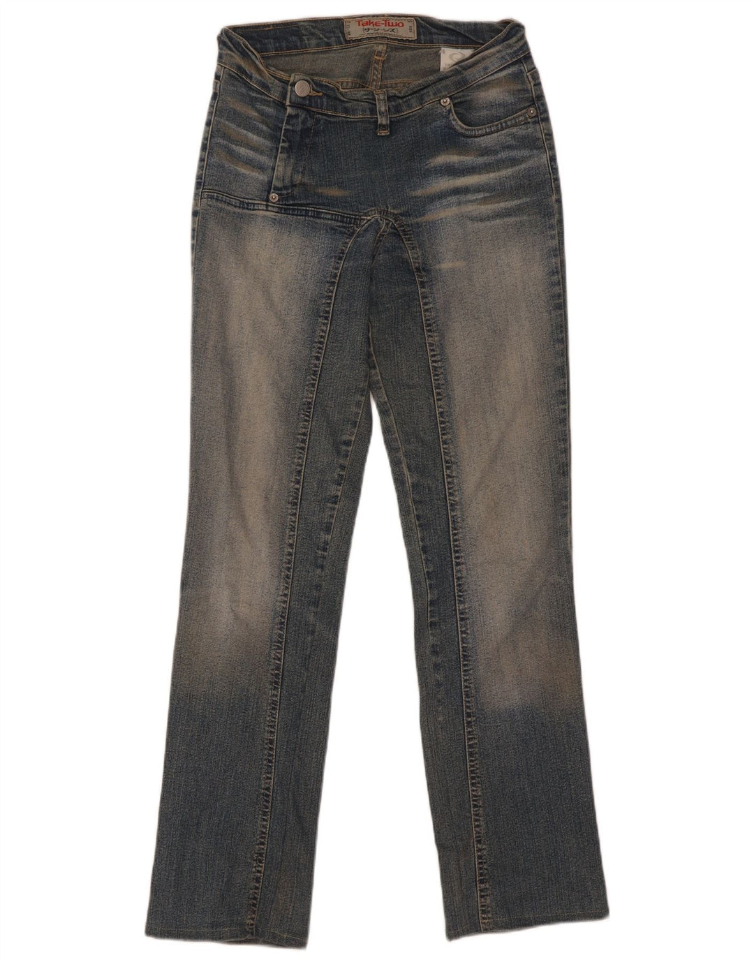 Take Two Womens Straight Jeans Size 27 W27 L30 Blue Cotton