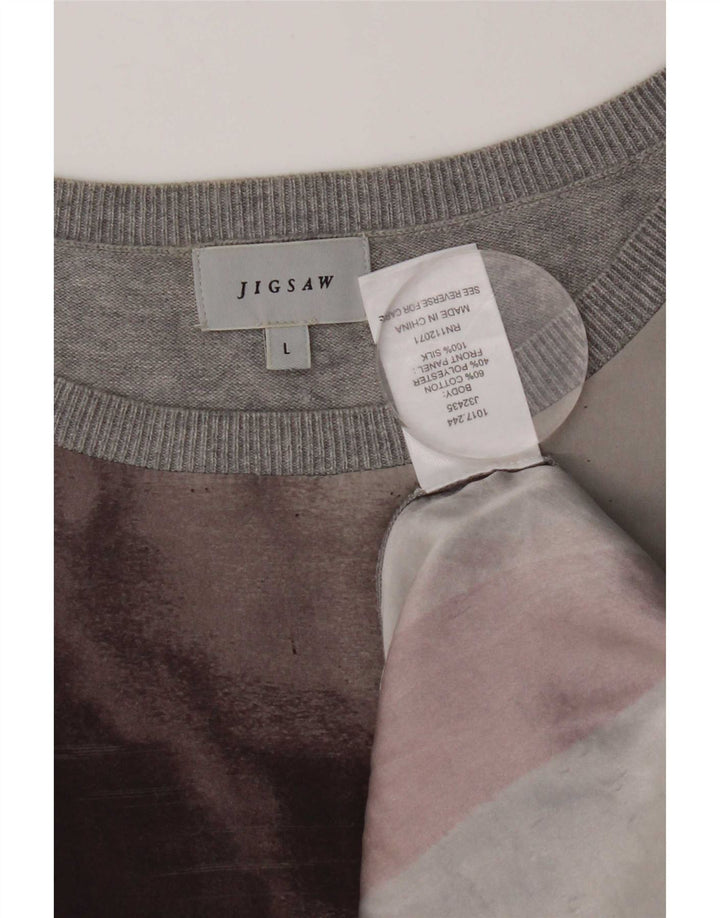 Jigsaw Womens Boat Neck Jumper Sweater UK 16 Large Multicoloured