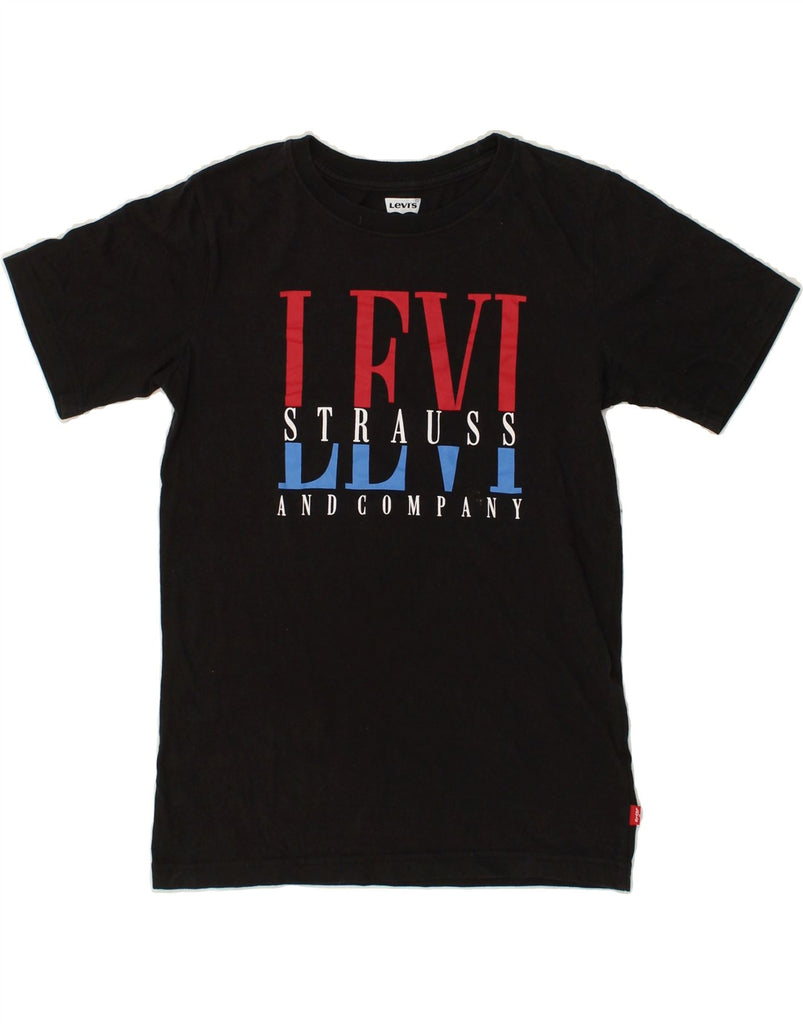 LEVI'S Boys Graphic T-Shirt Top 15-16 Years Black Cotton | Vintage Levi's | Thrift | Second-Hand Levi's | Used Clothing | Messina Hembry 