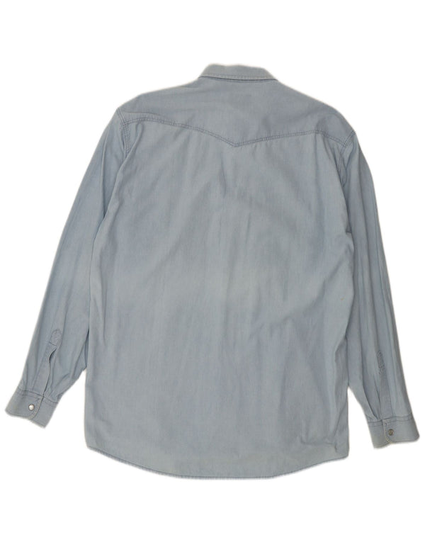LEVI'S Mens Denim Shirt Large Blue Cotton