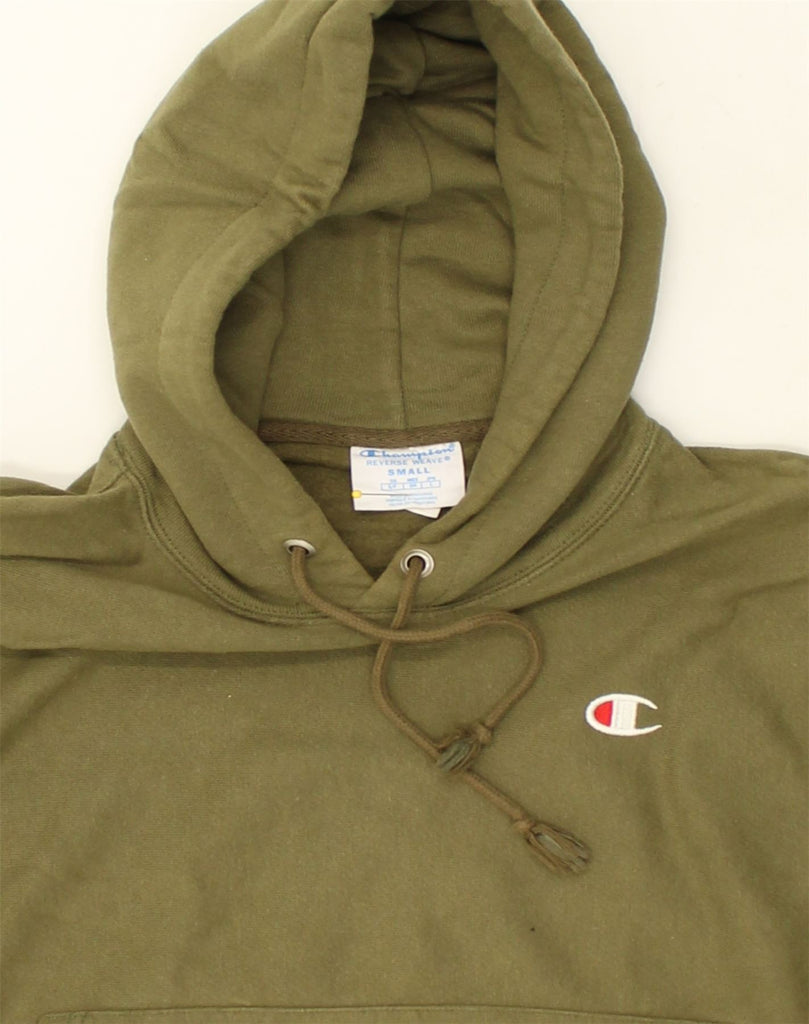 CHAMPION Mens Hoodie Jumper Small Khaki Cotton | Vintage Champion | Thrift | Second-Hand Champion | Used Clothing | Messina Hembry 