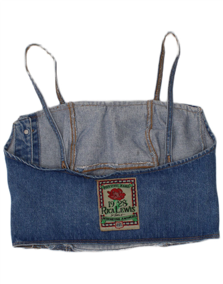 Rica Lewis Womens Denim Crop Top IT 44 Medium Blue