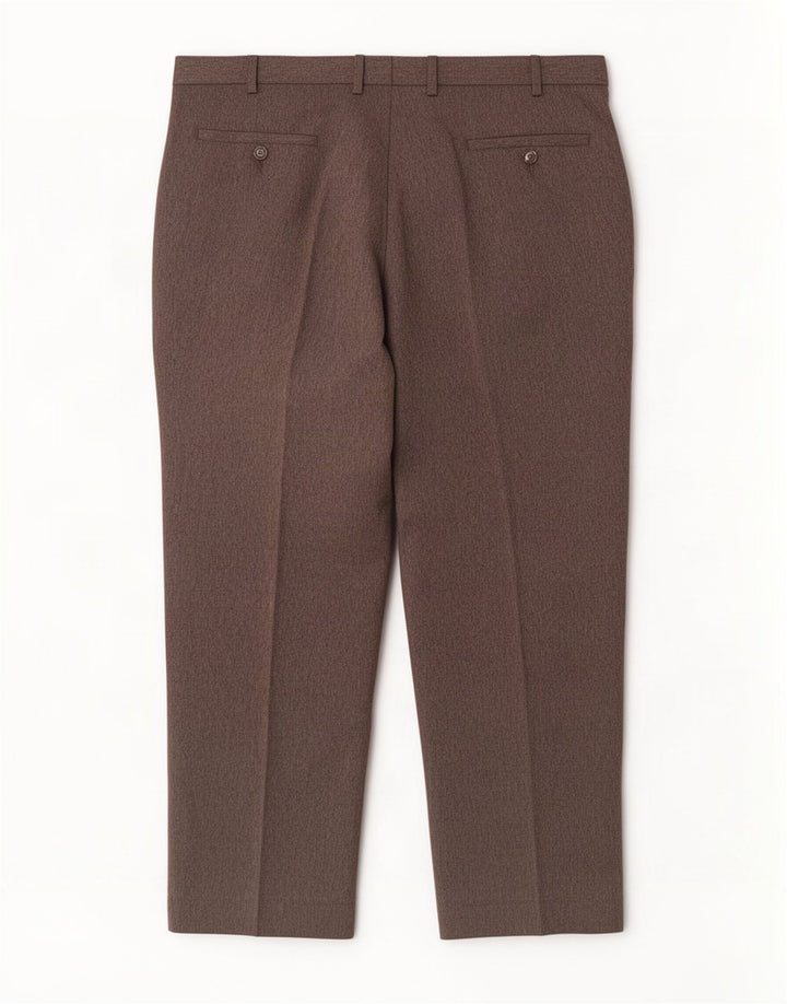Marks & Spencer Mens Straight Suit Trousers W38 L29 Grey Herringbone