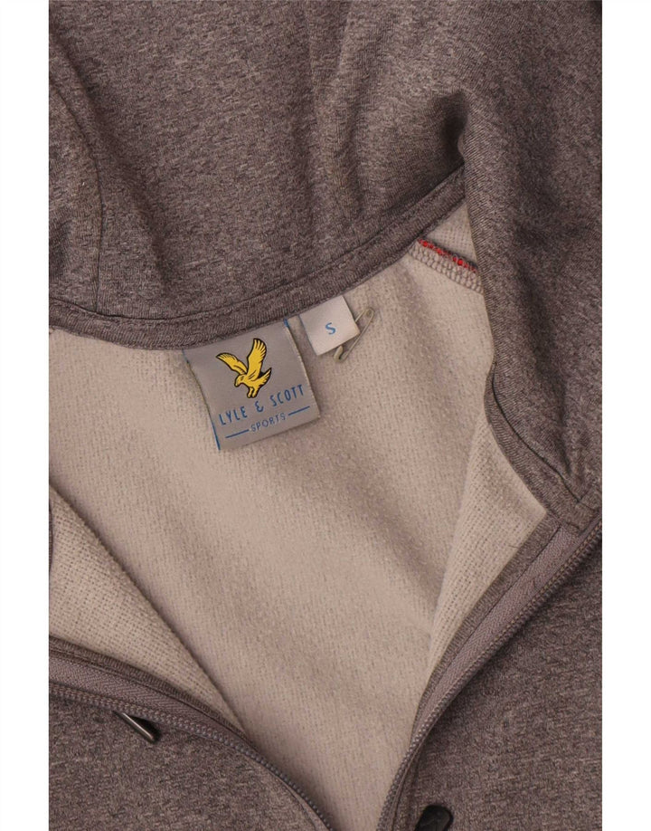 Lyle & Scott Mens Zip Hoodie Sweater Small Grey Colourblock Polyester