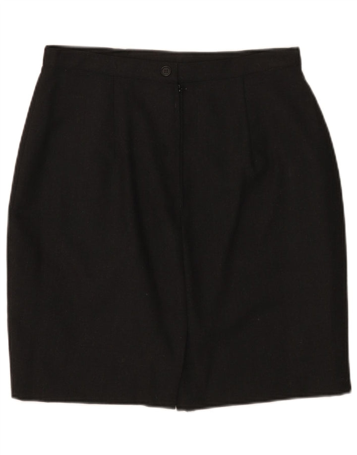 Sisley Womens Mini Pencil Skirt W30 Medium Grey Wool