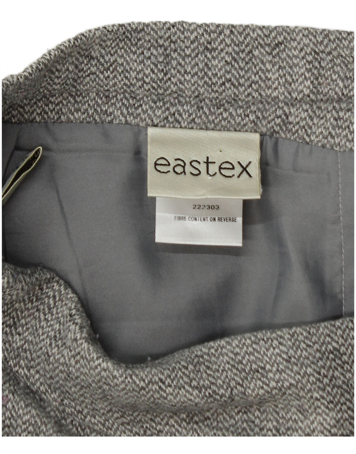 EASTEX Womens Trumpet Skirt UK 20 2XL W40  Grey Herringbone Polyester