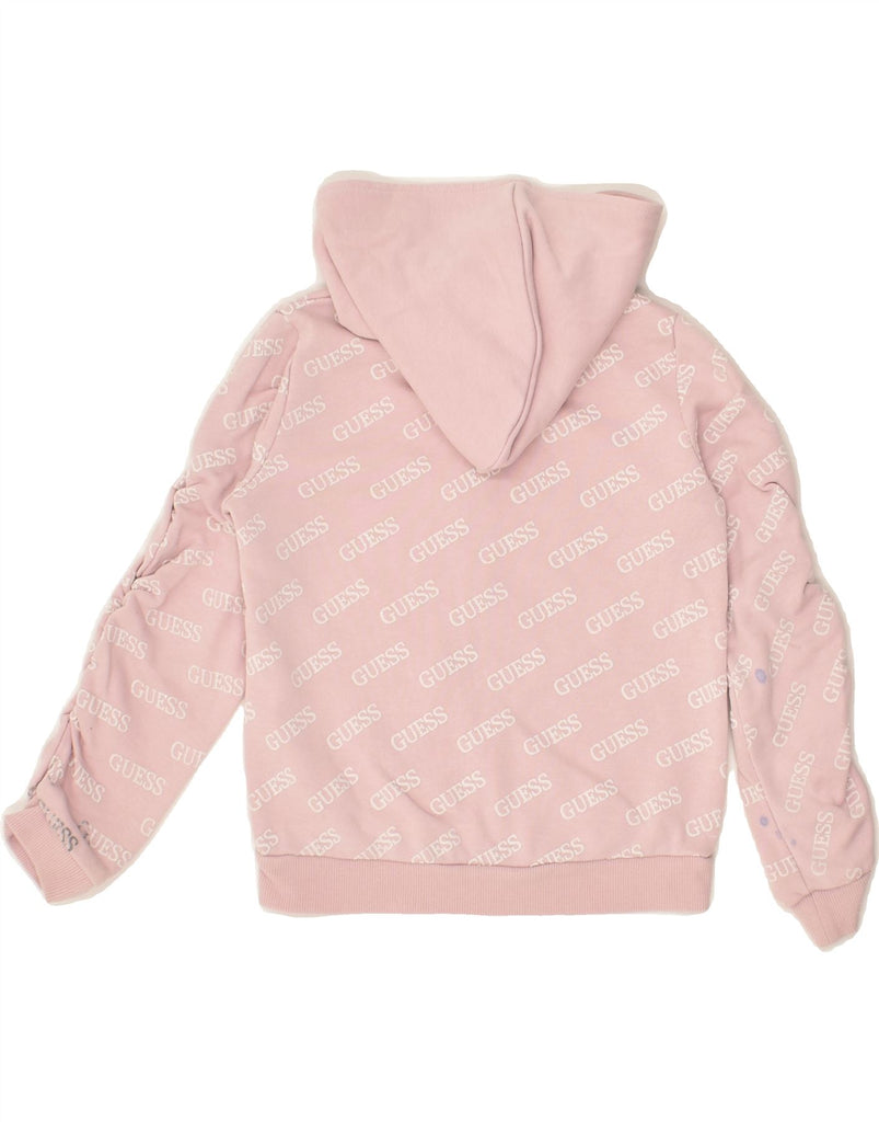 GUESS Girls Graphic Zip Hoodie Sweater 2-3 Years Pink Cotton | Vintage Guess | Thrift | Second-Hand Guess | Used Clothing | Messina Hembry 