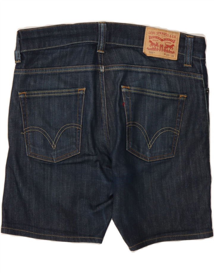 LEVI'S Mens 506 Denim Shorts W33 Medium Navy Blue Cotton Vintage Levi's and Second-Hand Levi's from Messina Hembry 