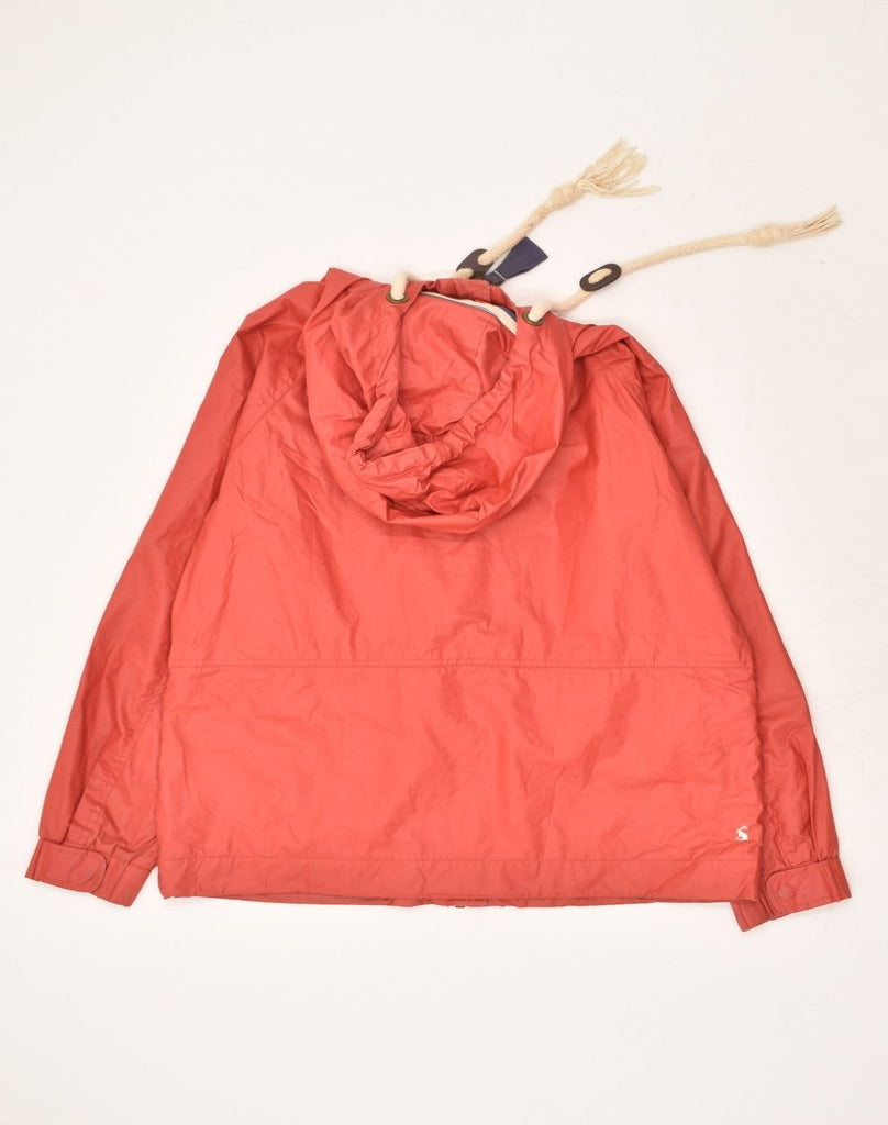 JOULES Womens Oversized Hooded Bomber Jacket UK 10 Small Red Cotton | Vintage Joules | Thrift | Second-Hand Joules | Used Clothing | Messina Hembry 