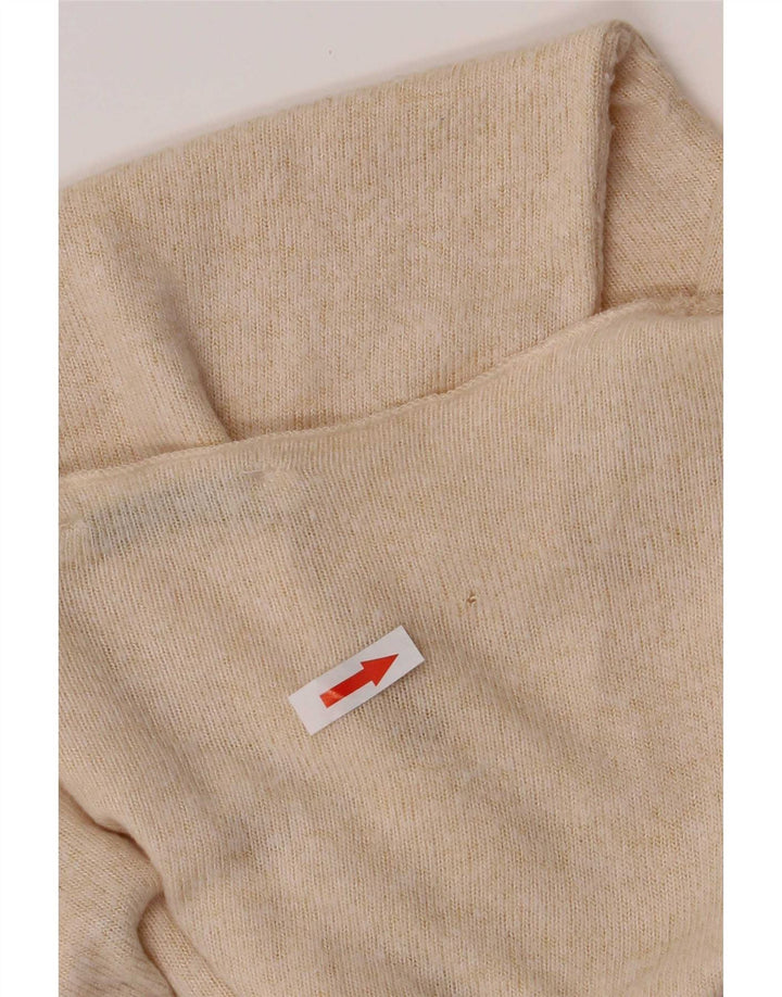 Zara Womens Top Long Sleeve UK 10 Small Beige Viscose