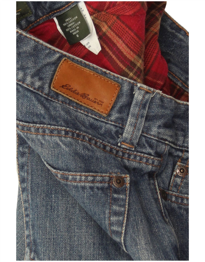 EDDIE BAUER Womens Straight Jeans US 6 Medium W30 L30 Blue Cotton