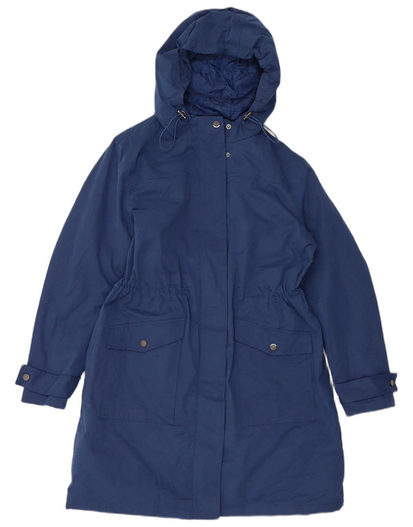 Hobbs Womens Hooded Regular Fit Windbreaker Coat UK 12 Medium Blue