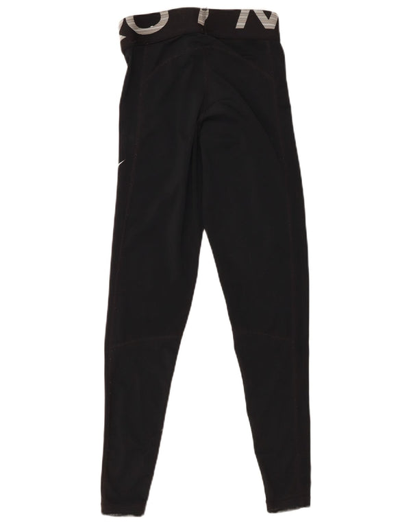 NIKE Girls Graphic Leggings 11-12 Years Black
